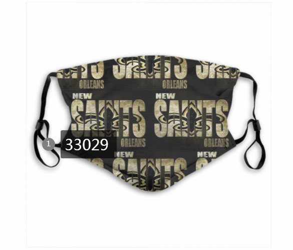 New 2021 NFL New Orleans Saints #76 Dust mask with filter->nfl dust mask->Sports Accessory